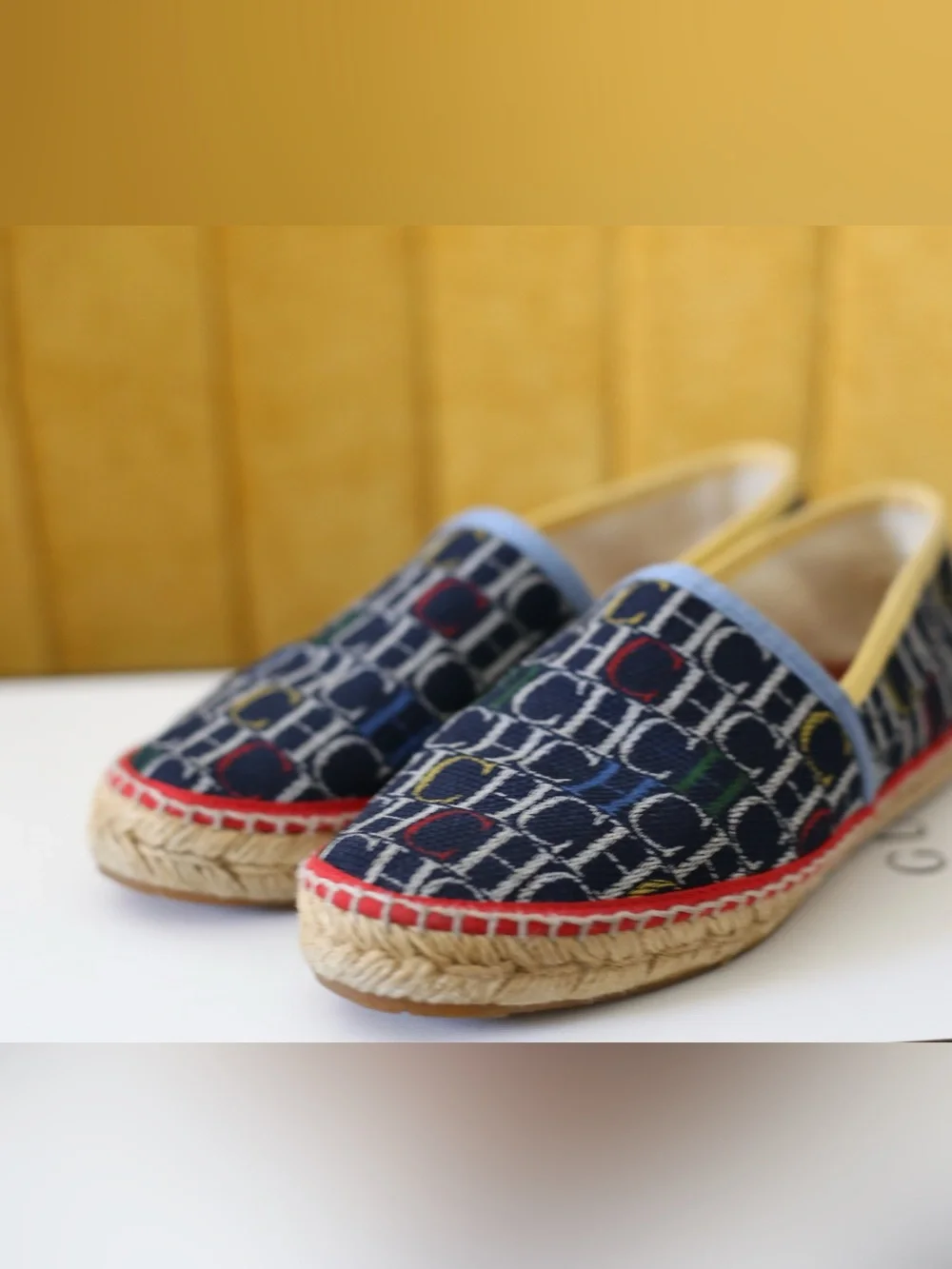 Authentic CH Carolina Herrera Canvas Monogram Espadrilles (EU 36 / US 6)